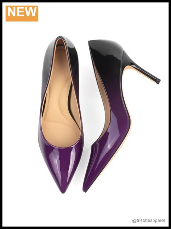Shoes - Gradient Patent Pointed Toe Stiletto High Heel Pumps for Wedding Party